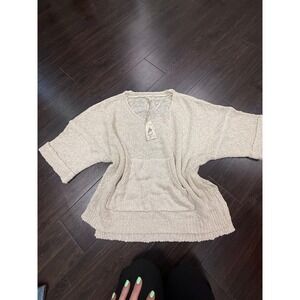 NWT Easel Los Angeles Oversized Knit Tunic Sweater - Cream - M/L Boho
